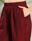 Moire Embroidered Kurta Set with Palazzo & Organza Dupatta