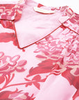 Floral Printed Chiffon Fit & Flare Midi Dress with Lace Detailing