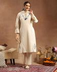 Ethnic Printed Cotton Cambric Kurta Set with Dupatta