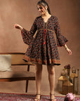 Floral Printed A-Line Poly Georgette Dress