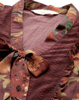 Floral Printed Flared Poly Chiffon Top