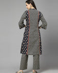 Ethnic Motif Printed Panelled Kurta with Palazzo