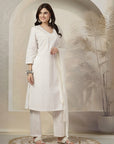 Khadi Printed A-Line Cotton Cambric Kurta Set