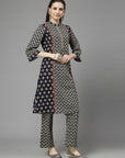 Ethnic Motif Printed Panelled Kurta with Palazzo