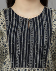 Floral Printed Straight Modal Chanderi Kurta Set