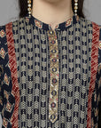 Ethnic Motif Printed Panelled Kurta with Palazzo