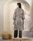 Ethnic Printed A-Line Cotton Kurta with Palazzo