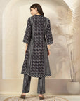 Floral Printed A-Line Modal Chanderi Kurta Set with Zari Embroidery