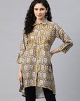 Ethnic Motif Printed High Low Kurti
