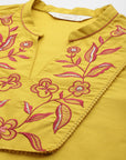 Solid Cotton Top with Embroidery