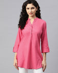 Solid Straight Cotton Tunic