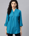 Solid Straight Cotton Tunic