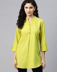 Solid Straight Cotton Tunic