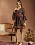 Floral Printed A-Line Poly Georgette Dress