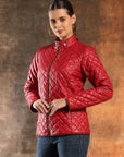Ponzi Quilted Jacket with High Collar & Zip Closure
