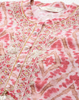 Printed A-Line Modal Chanderi Kurti