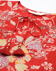 Floral Printed Cotton A-Line Knee-Length Dress