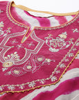 Striped Straight Above Knee Modal Chanderi Kurti