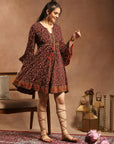 Floral Printed A-Line Poly Georgette Dress