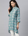 Ethnic Motif Printed High Low Kurti