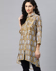 Ethnic Motif Printed High Low Kurti