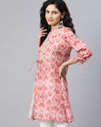 Printed A-Line Modal Chanderi Kurti