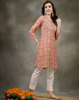 Ethnic Motif Printed A-Line Viscose Rayon Kurta