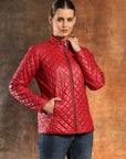 Ponzi Quilted Jacket with High Collar & Zip Closure