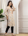 Paisley Printed Straight Viscose Rayon Kurta