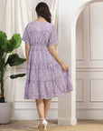 Floral Printed Tiered Midi Dress