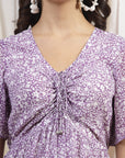 Floral Printed Tiered Midi Dress