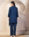 Solid Viscose Rayon Kurta Set with Ethnic Embroidery
