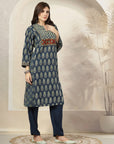 Ethnic Printed Cotton Cambric Kurta & Palazzo Set