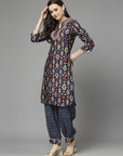 Printed Straight Modal Chanderi Kurta with Salwar