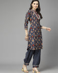 Printed Straight Modal Chanderi Kurta with Salwar