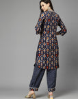 Printed Straight Modal Chanderi Kurta with Salwar