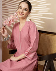 Solid Embroidered Straight Kurta Set with Palazzo