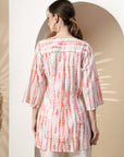 Shibori Printed Straight Cotton Cambric Kurti