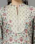 Floral Printed Poly Viscose Kurta Set