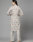 Floral Printed Poly Viscose Kurta Set