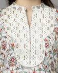 Floral Printed Poly Viscose Kurta Set