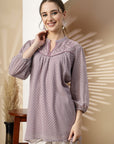 Solid Straight Poly Georgette Top