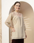 Solid Straight Poly Georgette Top