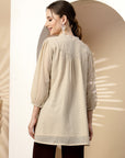 Solid Straight Poly Georgette Top