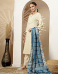 Solid Embroidered A-Line Kurta Set with Palazzo & Printed Dupatta