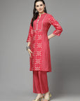 Ethnic Motif Printed A-Line Kurta Set