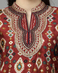 Printed Straight Modal Chanderi Kurta with Salwar
