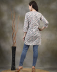 Floral Printed Straight Cotton Kurti