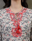 Floral Printed Straight Cotton Kurti