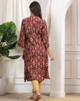 Ethnic Motif Printed Straight Modal Chanderi Kurta